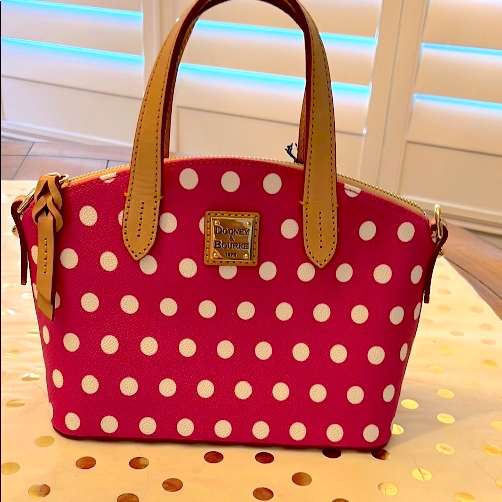 Dooney & Bourke Pink and White Satchel Bag